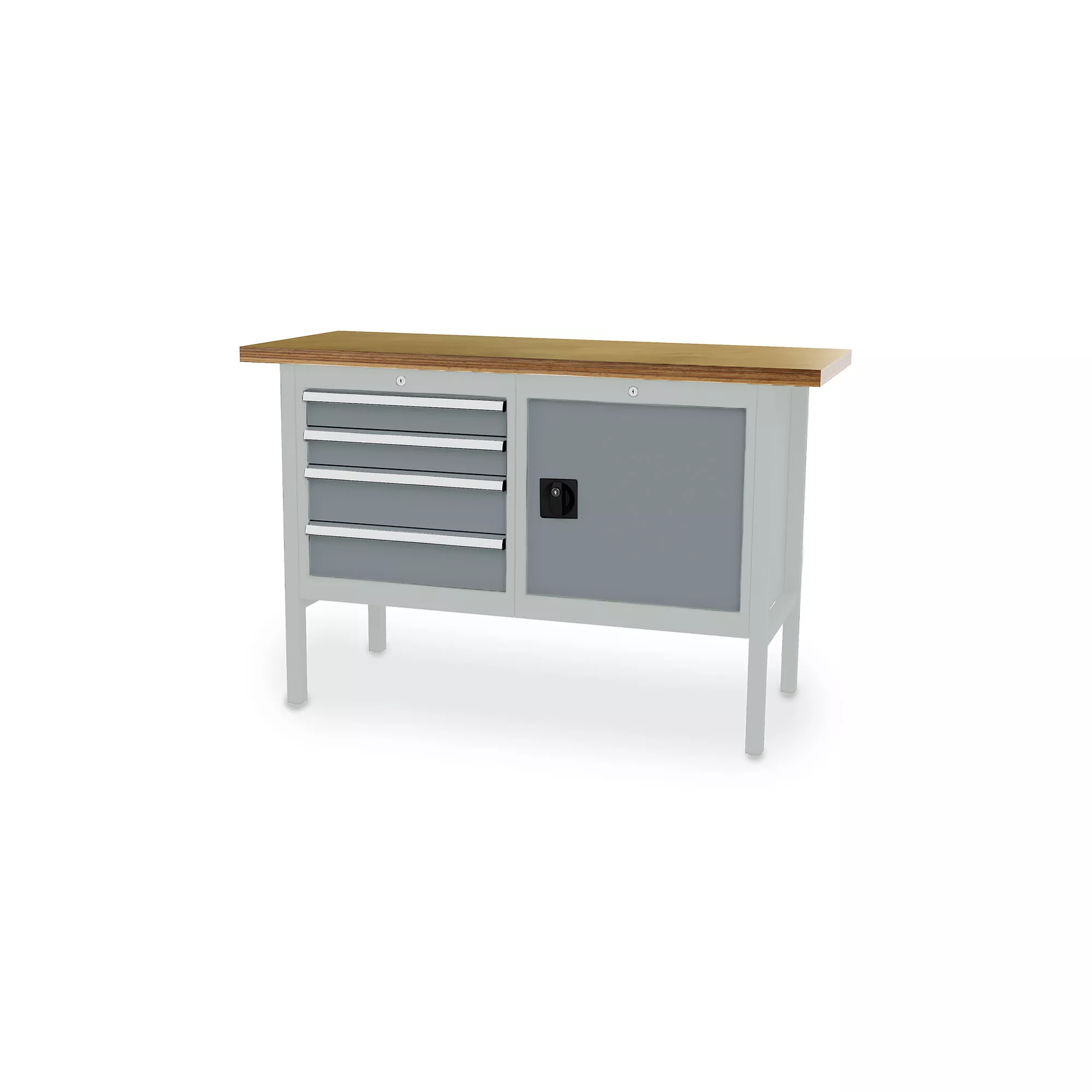 Werkbank mit 4 Auszügen und 1 Fach 1500x600x960