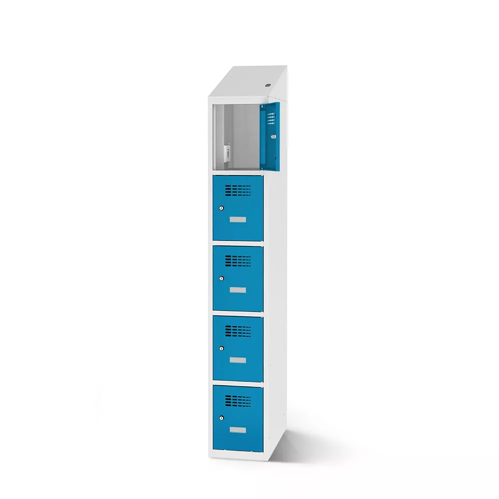 Fächerschrank mit Ladefunktion 5 Fächer Breite 30 cm