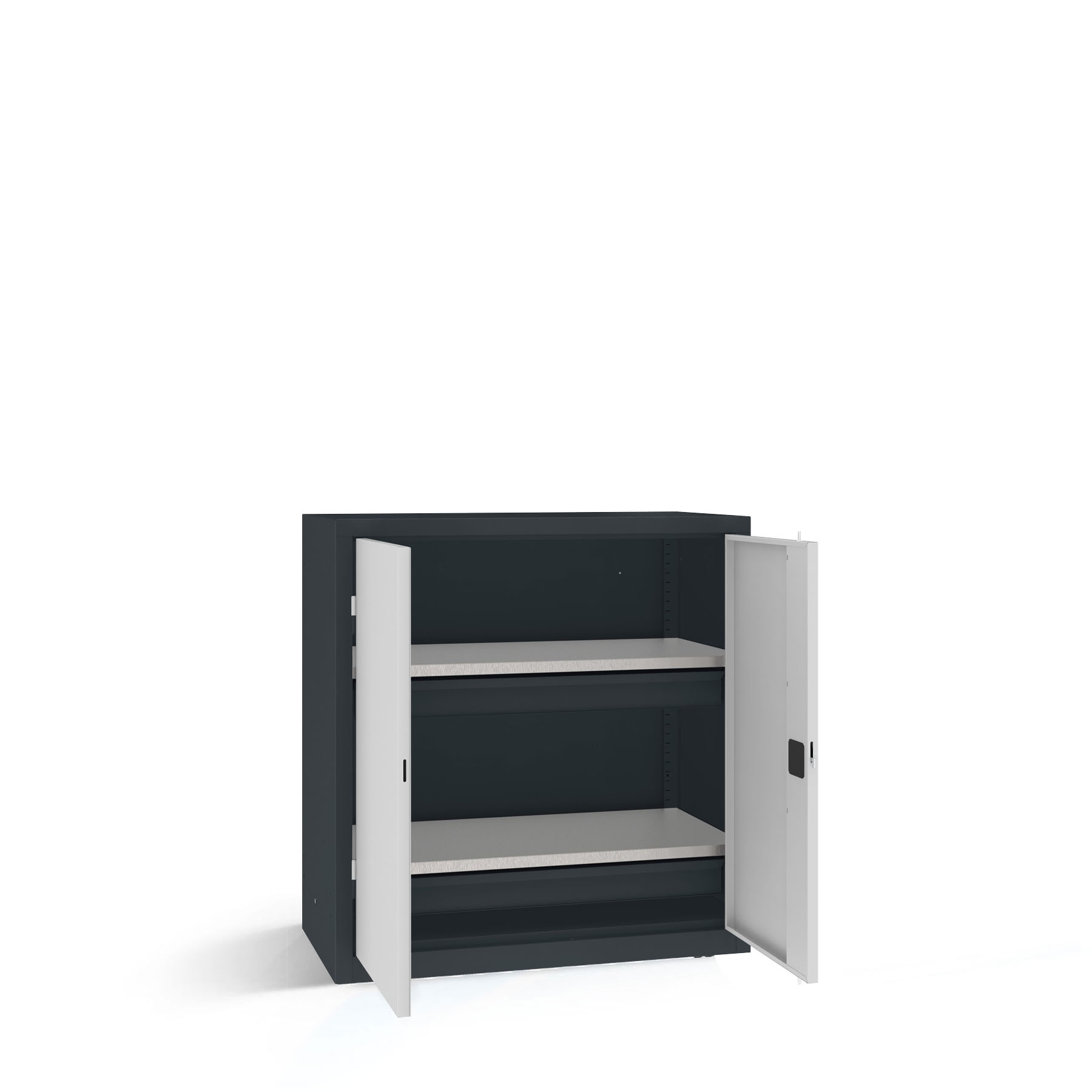 Werkstattschrank Schwerlast niedrig 2 Fachböden 2 Auszüge Breite 100 cm Werkstattschrank Schwerlast niedrig 2 Fachböden 2 Auszüge Breite 100 cm