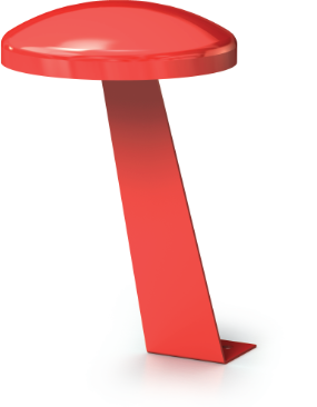Fester Helmhalter Höhe 25 cm Farbe Korpus: 3000 (Feuerrot)
