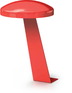 Fester Helmhalter Höhe 25 cm Farbe Korpus: 3000 (Feuerrot)