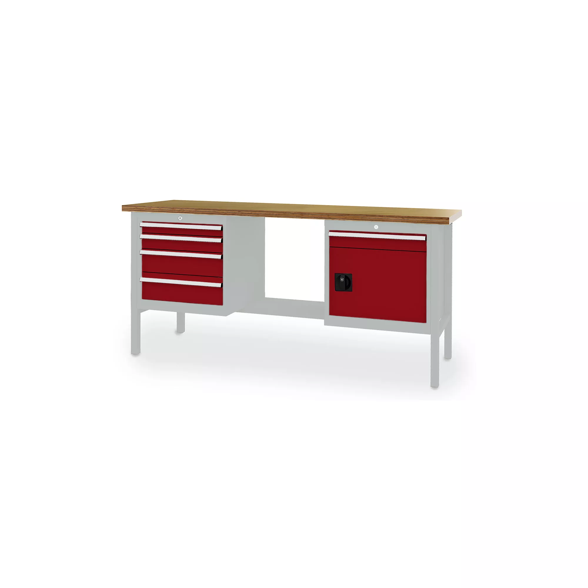 Werkbank mit 5 Auszügen und 1 Fach 2000x600x960