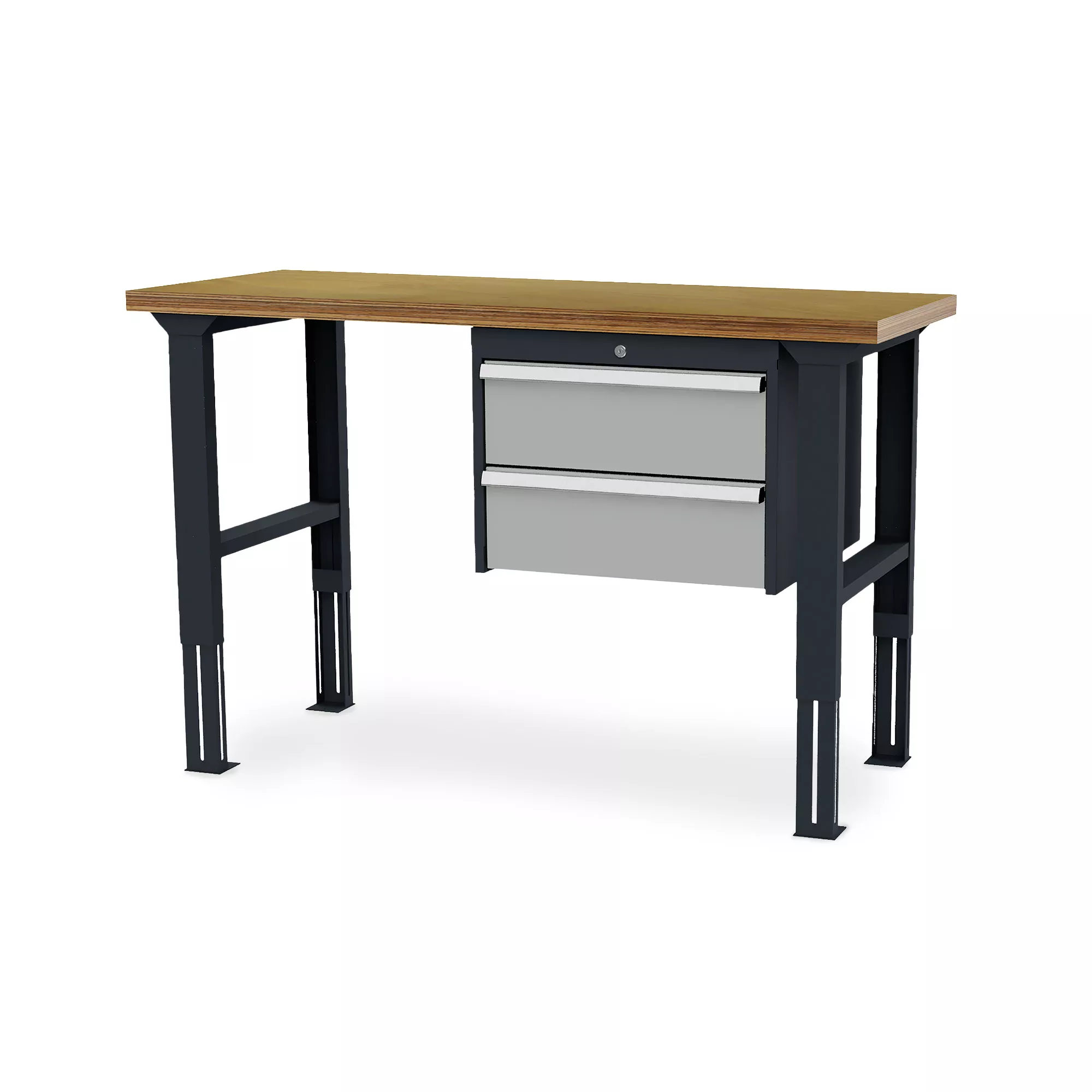 Arbeitstisch höhenverstellbar 2 Auszüge 1500x600x760-1060
