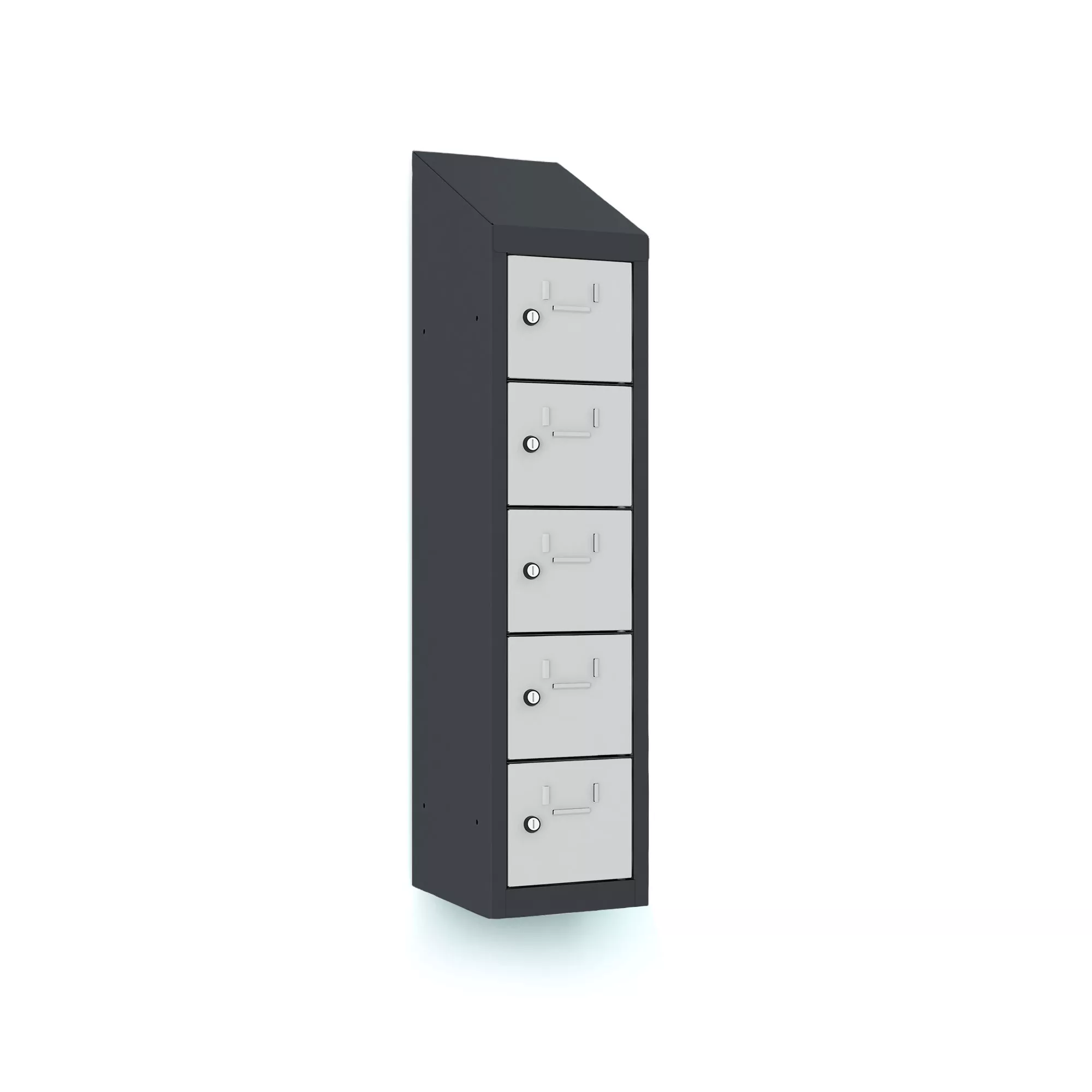 Mini-Schließfachschrank 5 Fächer zur Wandmontage