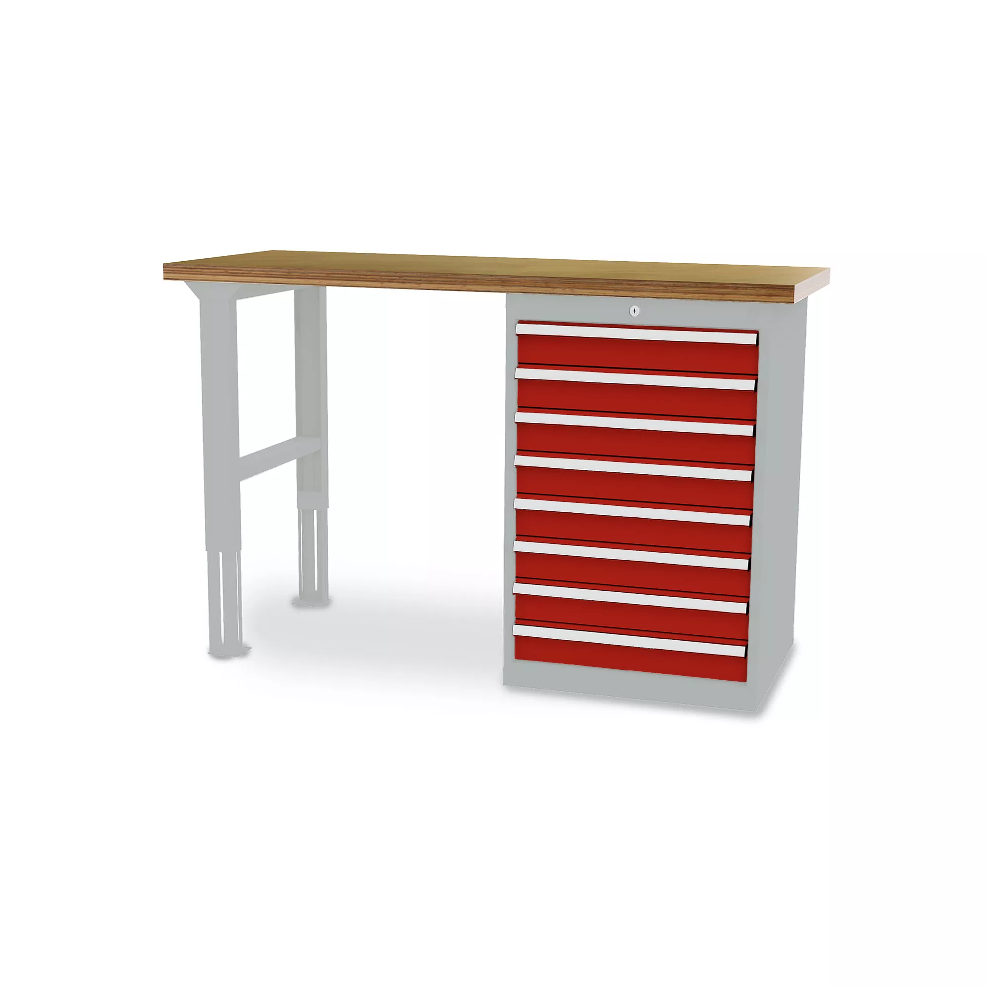 Werkbank mit 8 Auszügen 1500x600x960