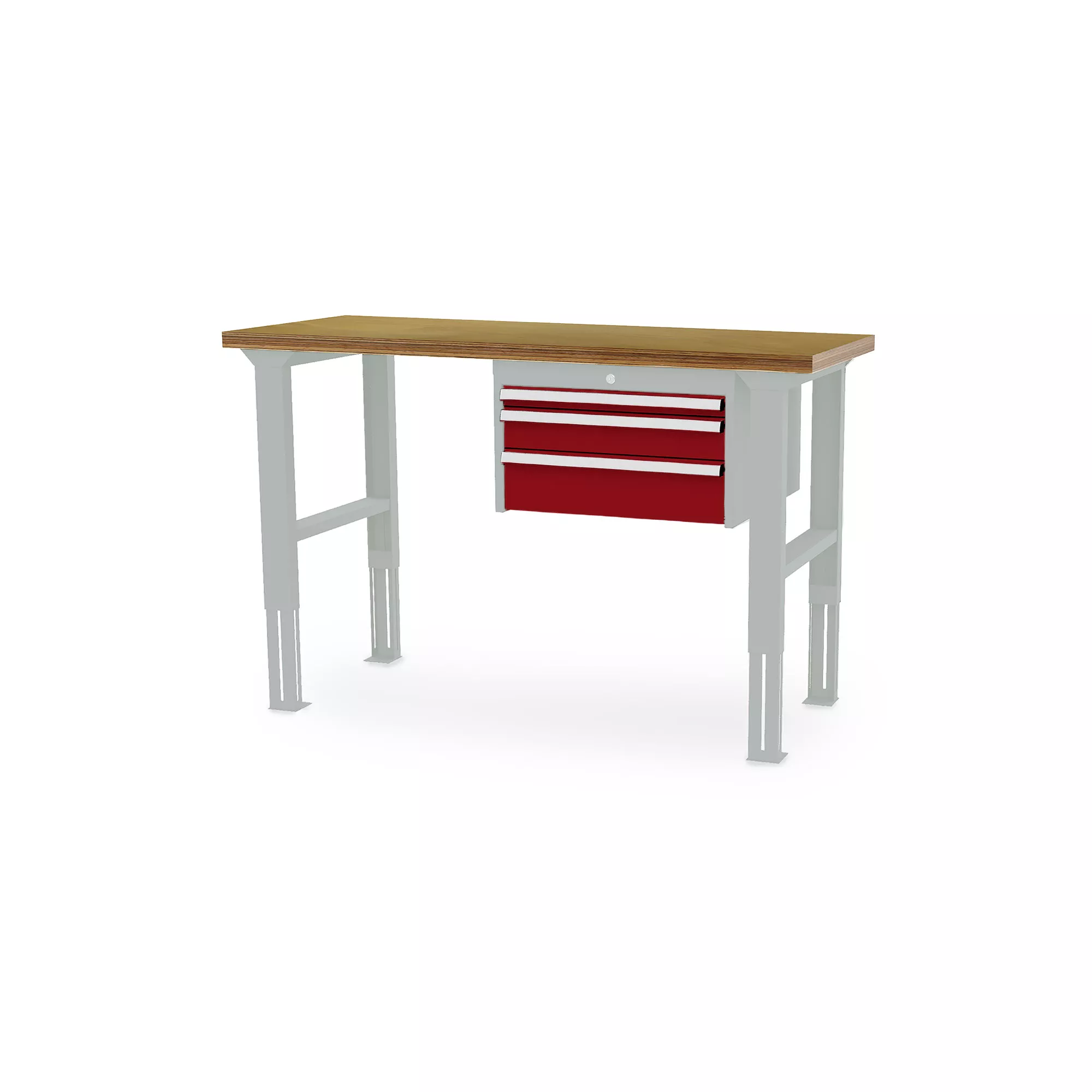 Arbeitstisch höhenverstellbar 3 Auszüge 1500x600x760-1060