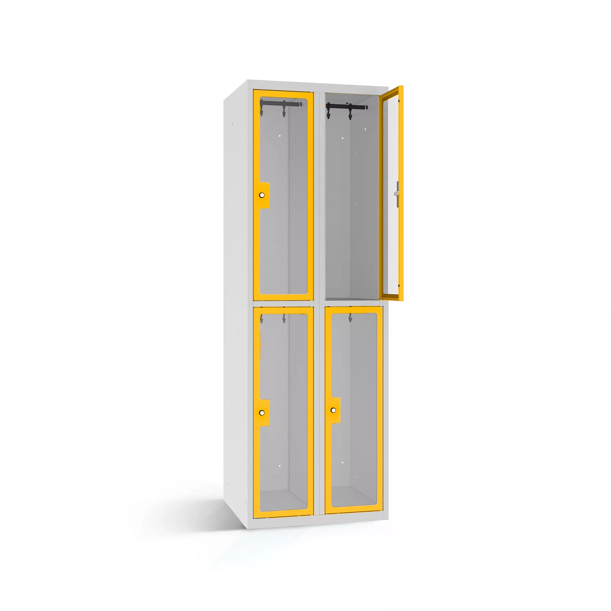 Garderobenspind mit 4 Plexiglastüren Breite 30 cm