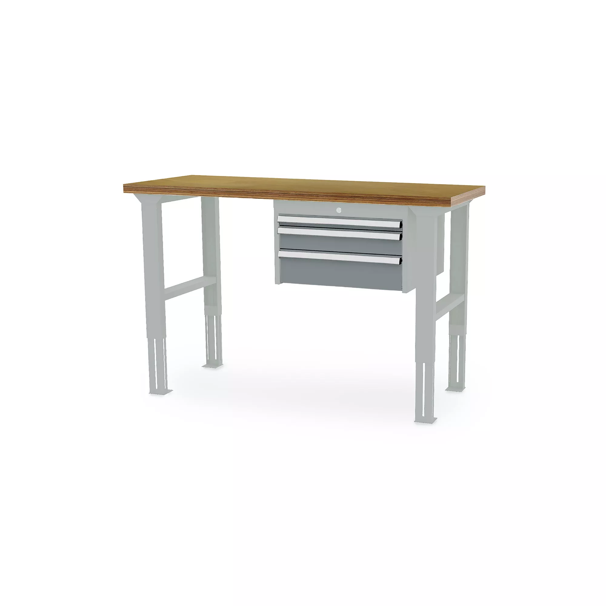 Arbeitstisch höhenverstellbar 3 Auszüge 1500x600x760-1060
