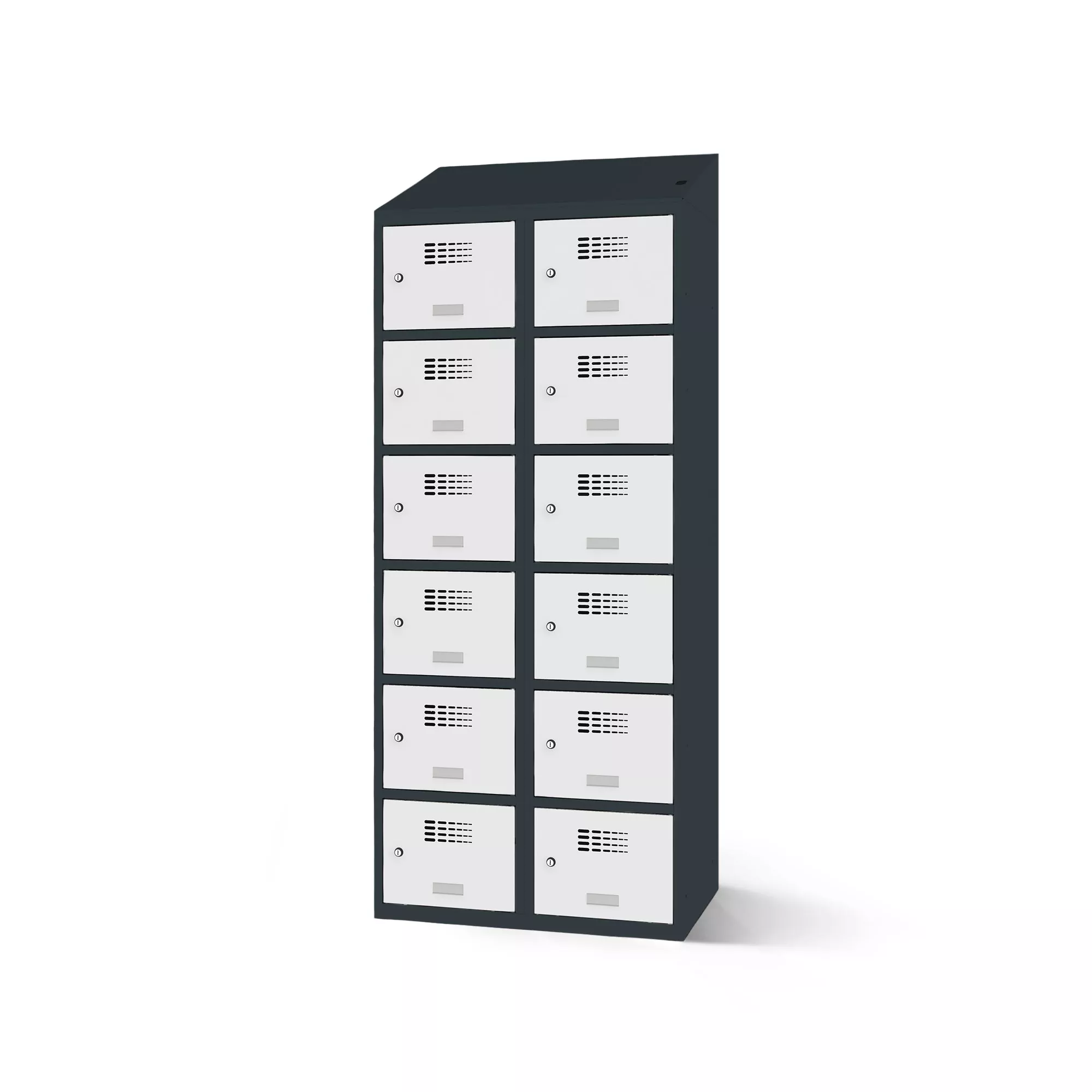 Fächerschrank mit Ladefunktion 12 Fächer Breite 80 cm