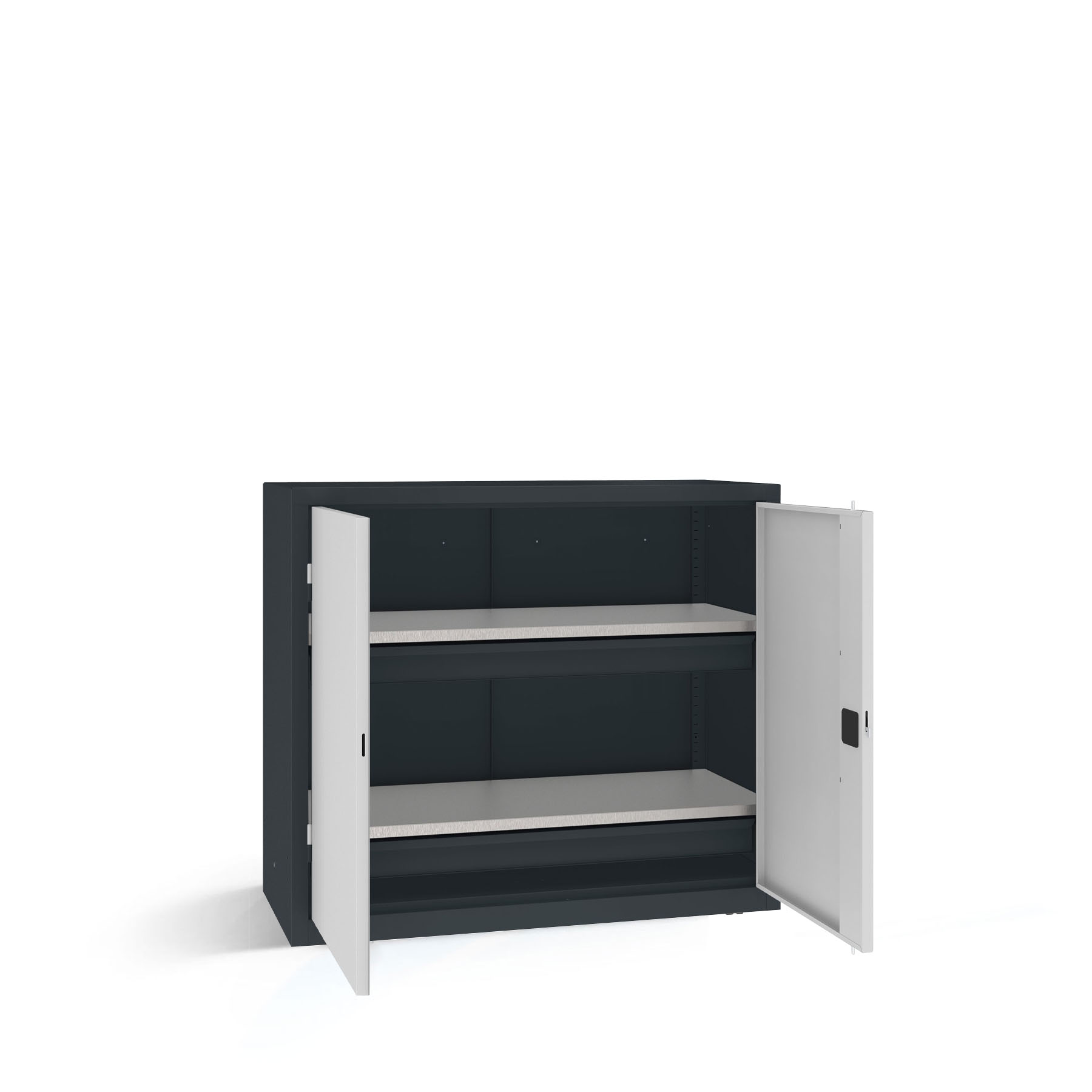 Werkstattschrank Schwerlast niedrig 2 Fachböden 2 Auszüge Breite 120 cm Werkstattschrank Schwerlast niedrig 2 Fachböden 2 Auszüge Breite 120 cm