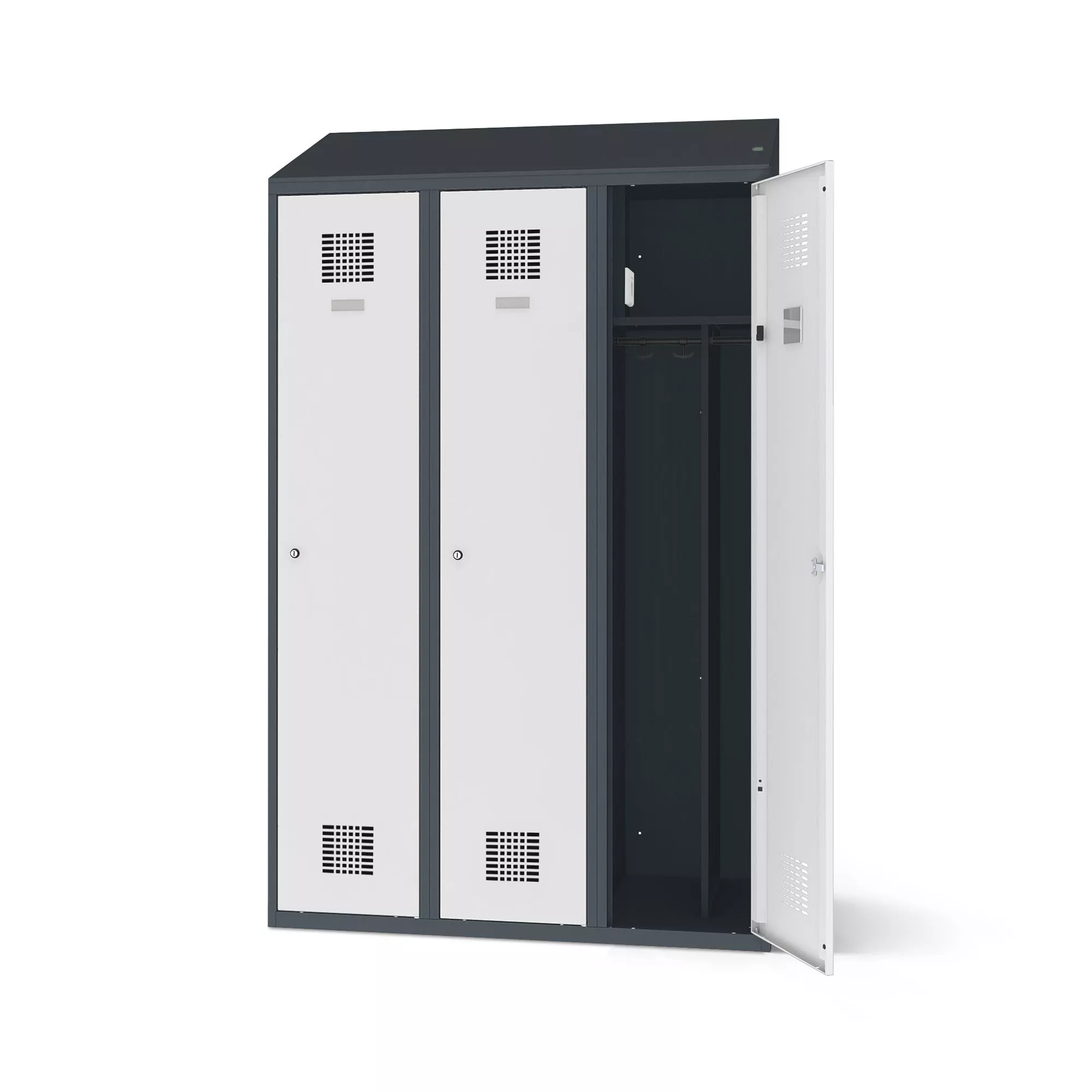 Kleiderspind mit Ladefunktion 3 Türen Breite 120 cm