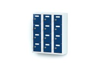 rotstahl® Mini-Schließfachschrank mit 12 Türen in Enzianblau