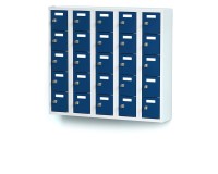 rotstahl® Mini-Schließfachschrank mit 25 Türen in Enzianblau