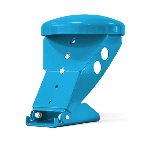 rotstahl® flexibler und höhenverstellbarer Helmhalter aus robustem Stahl in Lichtblau