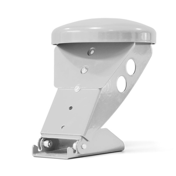 rotstahl® flexibler und höhenverstellbarer Helmhalter aus robustem Stahl in Lichtgrau